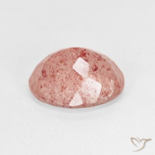 Strawberry Quartz Gemstone in 11 x 9 mm (calibrated) Size for Sale, Strawberry Quartz Stone in Rose Pink Color