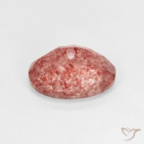 Strawberry Quartz Gemstone in 11 x 9 mm (calibrated) Size for Sale, Strawberry Quartz Stone in Medium Pink Color