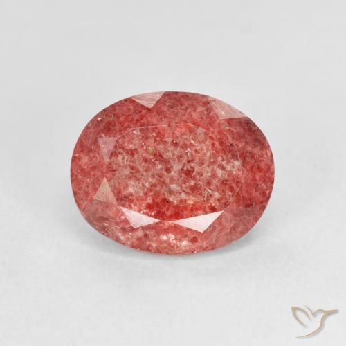 2.78ct Natural Raspberry Pink Strawberry Quartz, Oval, Transparent