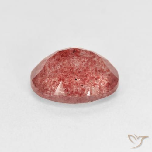 Strawberry Quartz Gemstone in 10 x 8 mm (calibrated) Size for Sale, Strawberry Quartz Stone in Raspberry Pink Color
