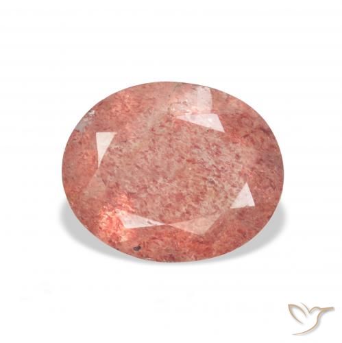 3.26ct Natural Medium Pink Strawberry Quartz, Oval, Transparent