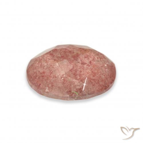 Strawberry Quartz Gemstone in 11 x 9 mm (calibrated) Size for Sale, Strawberry Quartz Stone in Medium Pink Color