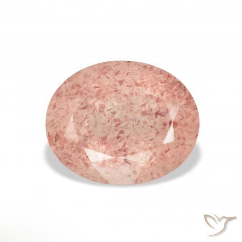 3.37ct Natural Light Pink Strawberry Quartz, Oval, Transparent