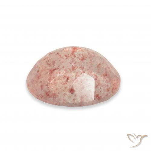 Strawberry Quartz Gemstone in 11 x 9 mm (calibrated) Size for Sale, Strawberry Quartz Stone in Light Pink Color