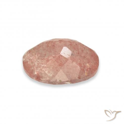 Strawberry Quartz Gemstone in 11 x 8.6 mm Size for Sale, Strawberry Quartz Stone in Medium Pink Color