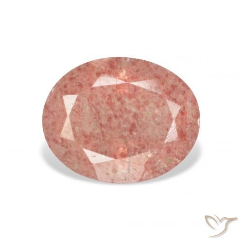 3.16ct Natural Medium Pink Strawberry Quartz, Oval, Transparent