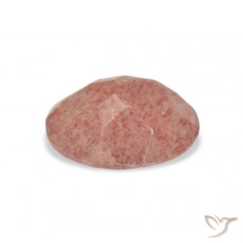 Strawberry Quartz Gemstone in 11 x 9 mm (calibrated) Size for Sale, Strawberry Quartz Stone in Medium Pink Color