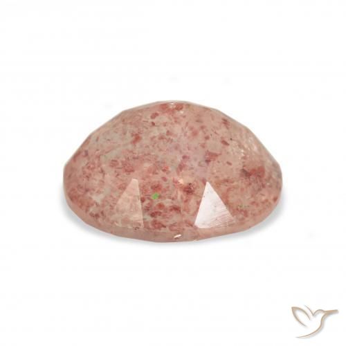 Strawberry Quartz Gemstone in 11 x 9 mm (calibrated) Size for Sale, Strawberry Quartz Stone in Grapefruit Pink Color