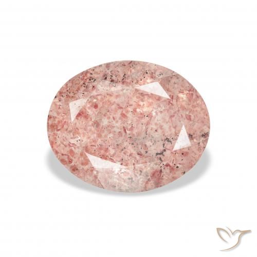 3.43ct Natural Light Pink Strawberry Quartz, Oval, Transparent
