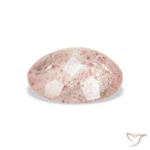 Strawberry Quartz Gemstone in 11 x 9 mm (calibrated) Size for Sale, Strawberry Quartz Stone in Medium Pink Color