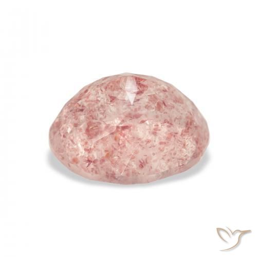 Strawberry Quartz Gemstone in 11 x 9 mm (calibrated) Size for Sale, Strawberry Quartz Stone in Medium Pink Color