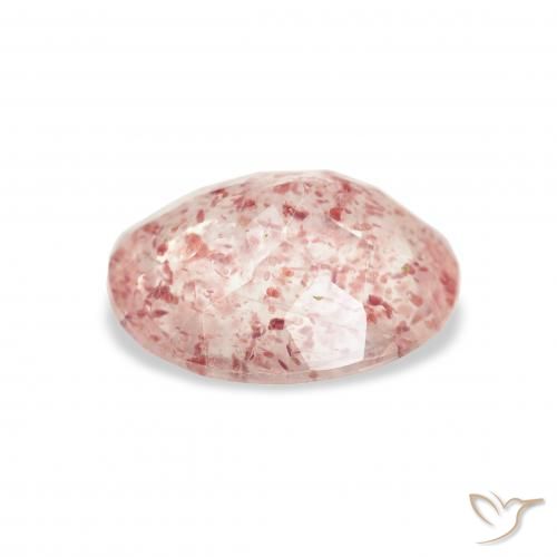 Strawberry Quartz Gemstone in 11 x 9 mm (calibrated) Size for Sale, Strawberry Quartz Stone in Light Pink Color