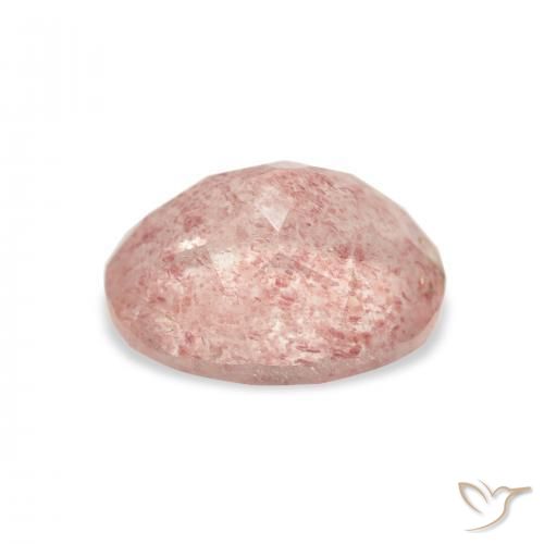 Strawberry Quartz Gemstone in 11 x 9 mm (calibrated) Size for Sale, Strawberry Quartz Stone in Salmon Pink Color