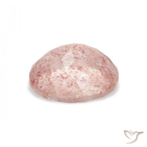 Strawberry Quartz Gemstone in 11 x 9 mm (calibrated) Size for Sale, Strawberry Quartz Stone in Salmon Pink Color