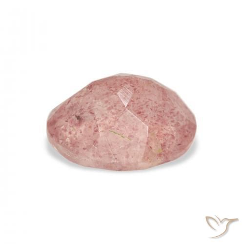 Strawberry Quartz Gemstone in 11 x 9 mm (calibrated) Size for Sale, Strawberry Quartz Stone in Medium Light-Pink Color