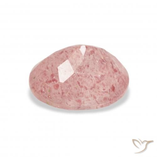 Strawberry Quartz Gemstone in 11 x 9 mm (calibrated) Size for Sale, Strawberry Quartz Stone in Light Hot Pink Color
