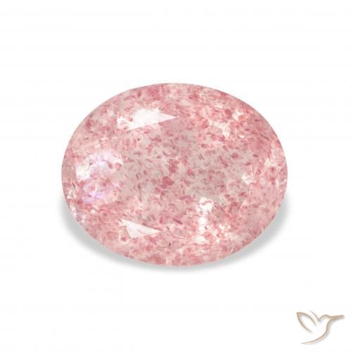 3.41ct Natural Light Pink Strawberry Quartz, Oval, Transparent