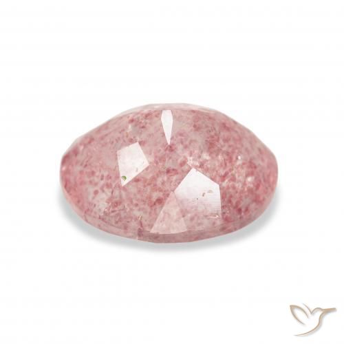 Strawberry Quartz Gemstone in 11 x 9 mm (calibrated) Size for Sale, Strawberry Quartz Stone in Light Pink Color