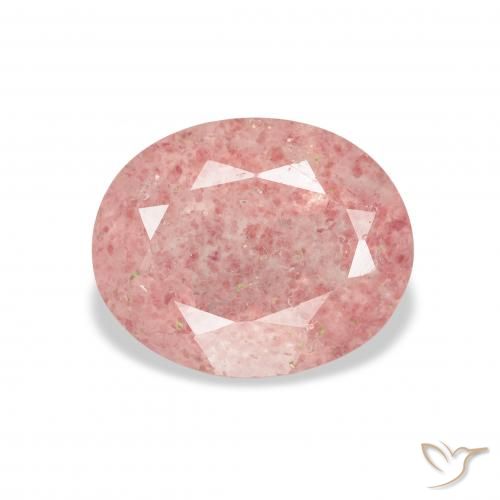 3.37ct Natural Light Pink Strawberry Quartz, Oval, Transparent