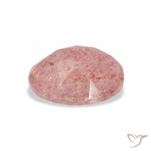 Strawberry Quartz Gemstone in 11 x 9 mm (calibrated) Size for Sale, Strawberry Quartz Stone in Light Pink Color