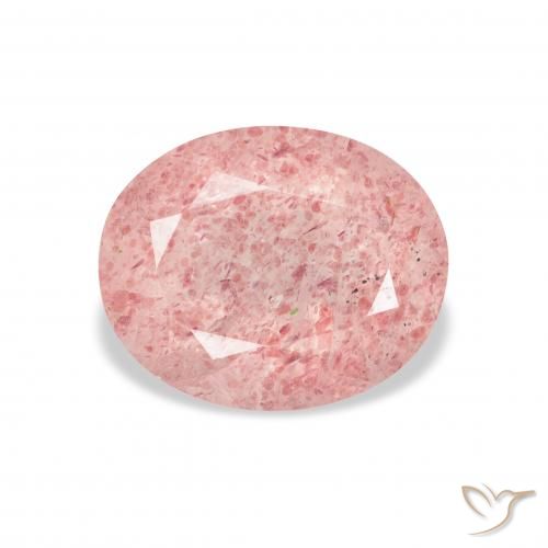 3.54ct Natural Light Pink Strawberry Quartz, Oval, Transparent