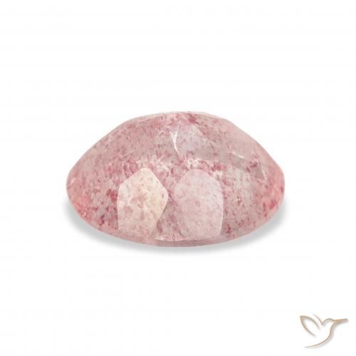 Strawberry Quartz Gemstone in 11 x 9 mm (calibrated) Size for Sale, Strawberry Quartz Stone in Light Pink Color