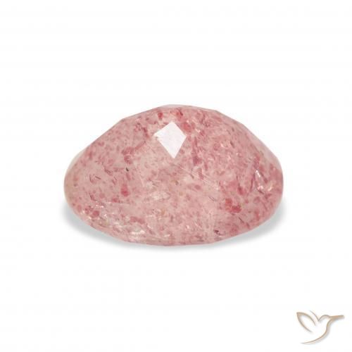 Strawberry Quartz Gemstone in 11 x 9 mm (calibrated) Size for Sale, Strawberry Quartz Stone in Bubblegum Pink Color