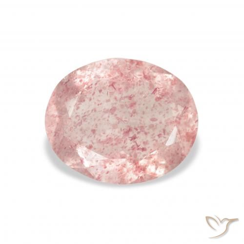 2.78ct Natural Light Pink Strawberry Quartz, Oval, Transparent