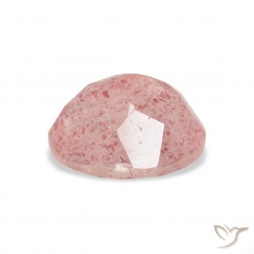 Strawberry Quartz Gemstone in 11 x 9 mm (calibrated) Size for Sale, Strawberry Quartz Stone in Light Pink Color
