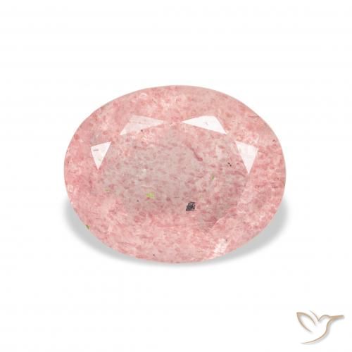 3.47ct Natural Light Pink Strawberry Quartz, Oval, Transparent