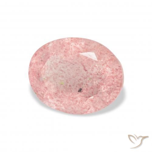 3.47 ct Pink Strawberry Quartz Stone, Natural Strawberry Quartz in Oval Facet Shape for Sale