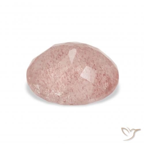 Strawberry Quartz Gemstone in 11 x 9 mm (calibrated) Size for Sale, Strawberry Quartz Stone in Medium Pink Color