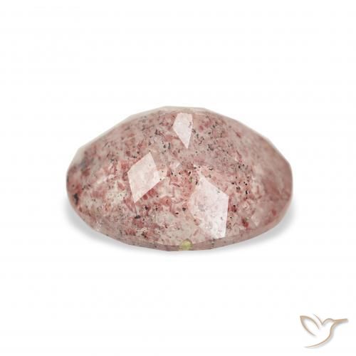 Strawberry Quartz Gemstone in 11 x 9 mm (calibrated) Size for Sale, Strawberry Quartz Stone in Light Rosewood Pink Color