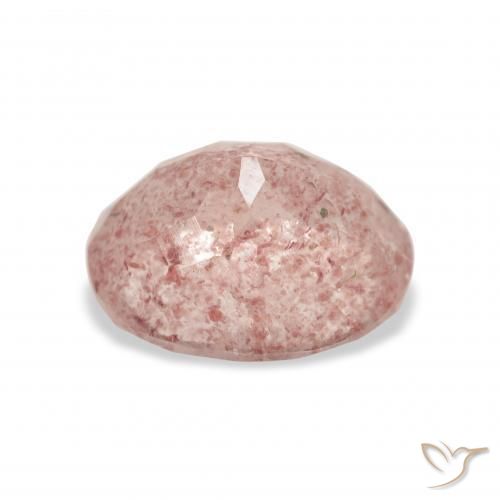 Strawberry Quartz Gemstone in 11 x 9 mm (calibrated) Size for Sale, Strawberry Quartz Stone in Orange Pink Color