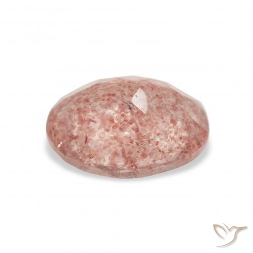 Strawberry Quartz Gemstone in 11 x 9 mm (calibrated) Size for Sale, Strawberry Quartz Stone in Orangish Pink Color