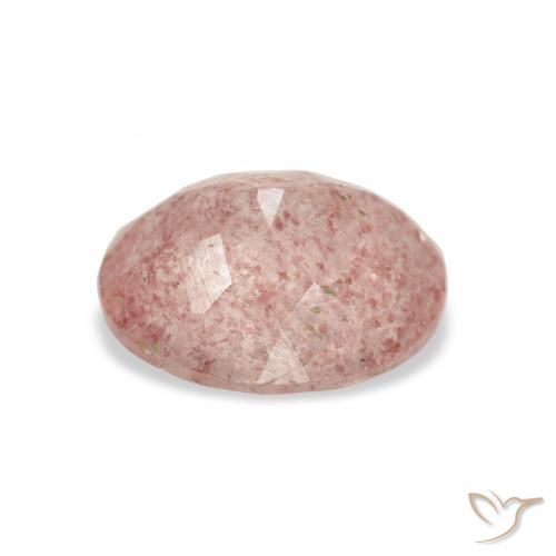 Strawberry Quartz Gemstone in 11 x 9 mm (calibrated) Size for Sale, Strawberry Quartz Stone in Earthy Pink Color