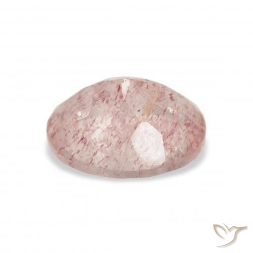 Strawberry Quartz Gemstone in 11 x 9 mm (calibrated) Size for Sale, Strawberry Quartz Stone in Light Pink Color
