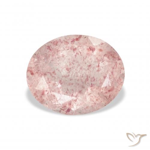 3.42ct Natural Light Pink Strawberry Quartz, Oval, Transparent