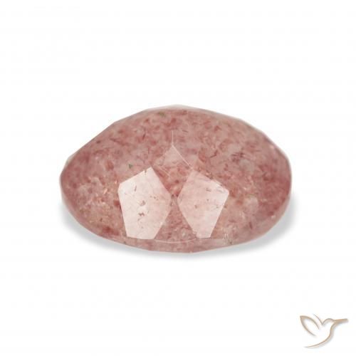 Strawberry Quartz Gemstone in 11 x 9 mm (calibrated) Size for Sale, Strawberry Quartz Stone in Raspberry Pink Color