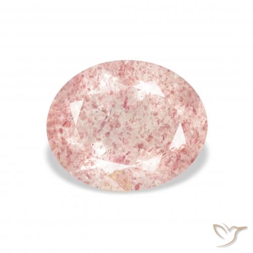 3.12ct Natural Light Pink Strawberry Quartz, Oval, Transparent