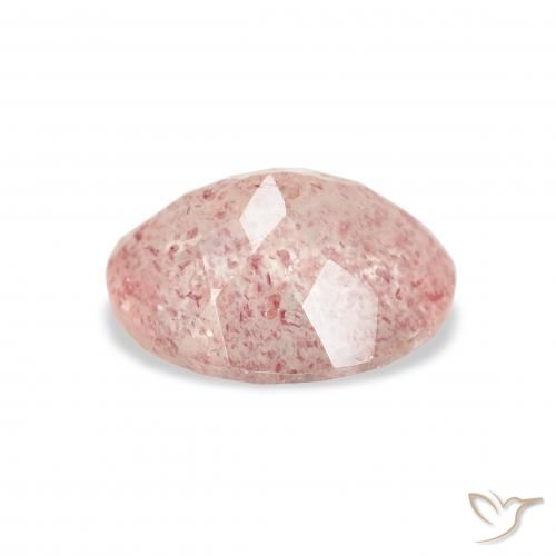 Strawberry Quartz Gemstone in 11 x 9 mm (calibrated) Size for Sale, Strawberry Quartz Stone in Light Pink Color