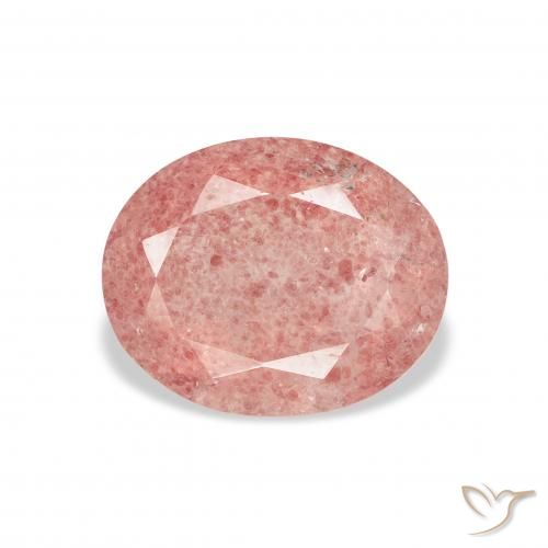 3.08ct Natural Raspberry Pink Strawberry Quartz, Oval, Transparent