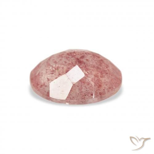 Strawberry Quartz Gemstone in 11 x 9 mm (calibrated) Size for Sale, Strawberry Quartz Stone in Medium Light-Pink Color