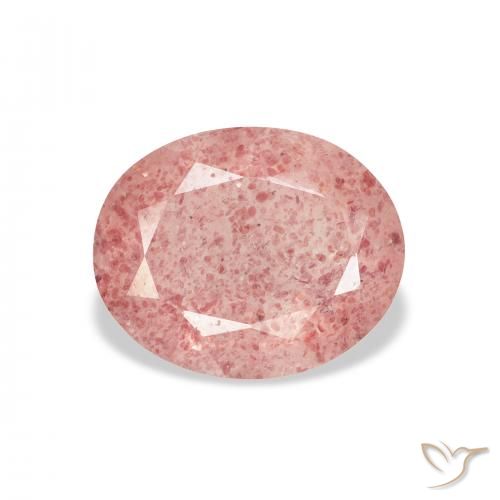 3.19ct Natural Medium Light-Pink Strawberry Quartz, Oval, Transparent