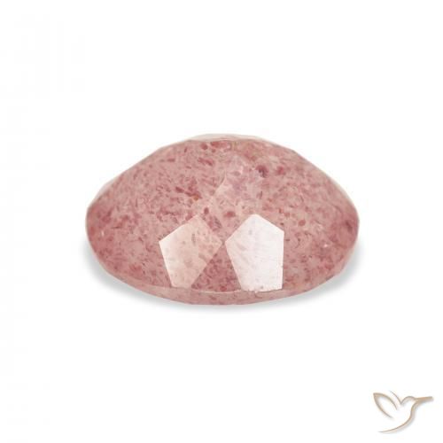 Strawberry Quartz Gemstone in 11 x 9 mm (calibrated) Size for Sale, Strawberry Quartz Stone in Medium Light-Pink Color