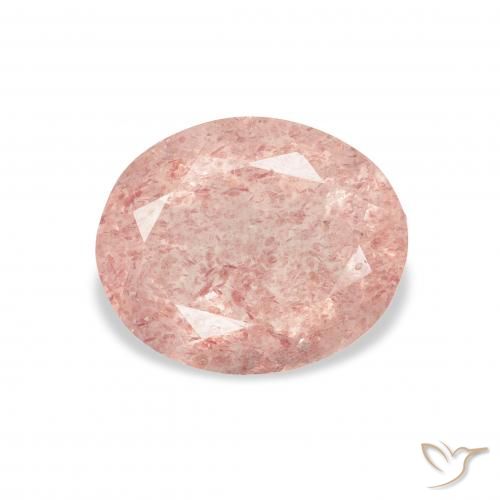 3.09ct Natural Light Pink Strawberry Quartz, Oval, Transparent