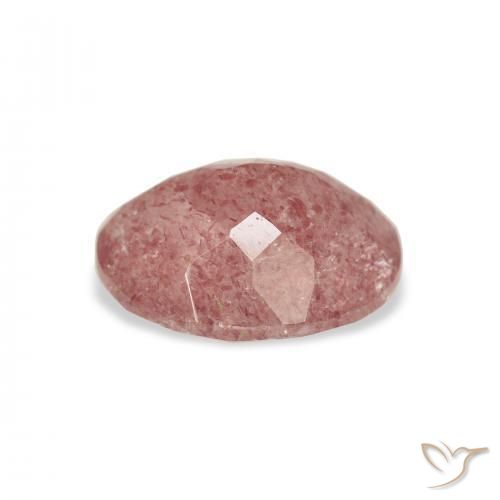 Strawberry Quartz Gemstone in 11 x 9 mm (calibrated) Size for Sale, Strawberry Quartz Stone in Medium Pink Color