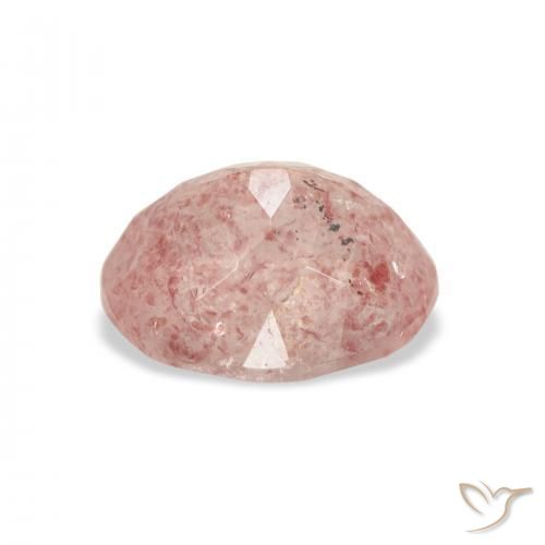 Strawberry Quartz Gemstone in 11 x 9 mm (calibrated) Size for Sale, Strawberry Quartz Stone in Medium Light-Pink Color