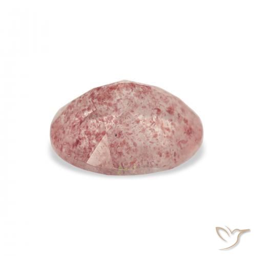 Strawberry Quartz Gemstone in 11 x 9 mm (calibrated) Size for Sale, Strawberry Quartz Stone in Light Rose Pink Color