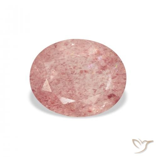 2.90ct Natural Light Rose Pink Strawberry Quartz, Oval, Transparent